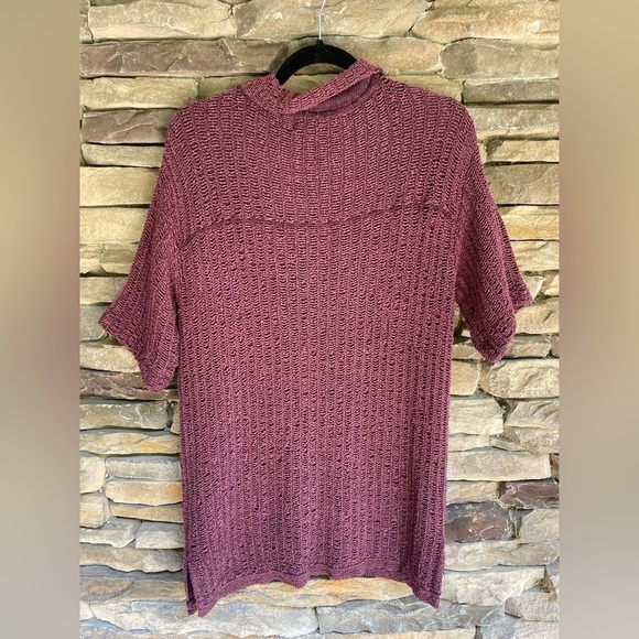 Free People FP BEACH Womens Sz S Button Front Cardigan Sweater Chunky Knit Brown - Picture 10 of 13